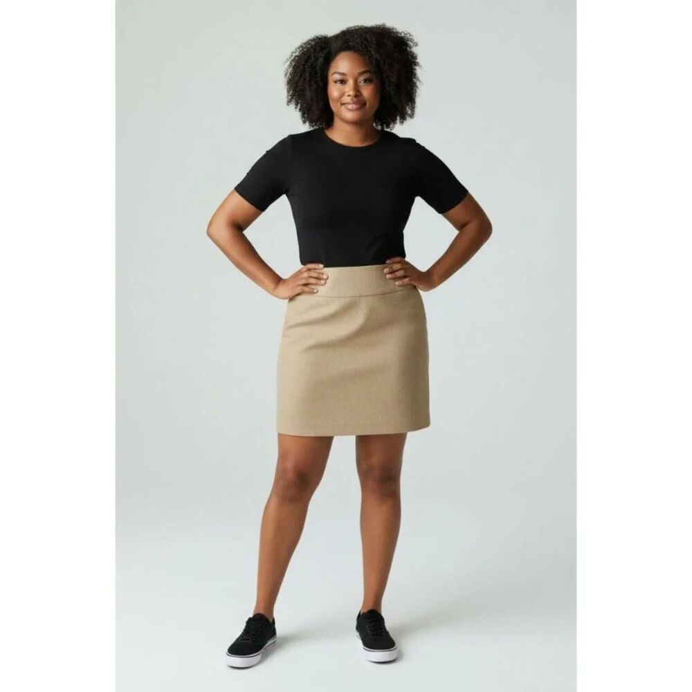 NWT UP! Women's Tummy Control Skort Pull on Color tan Size XL
